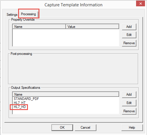 Adding HL7_HD Output Specification in VFE